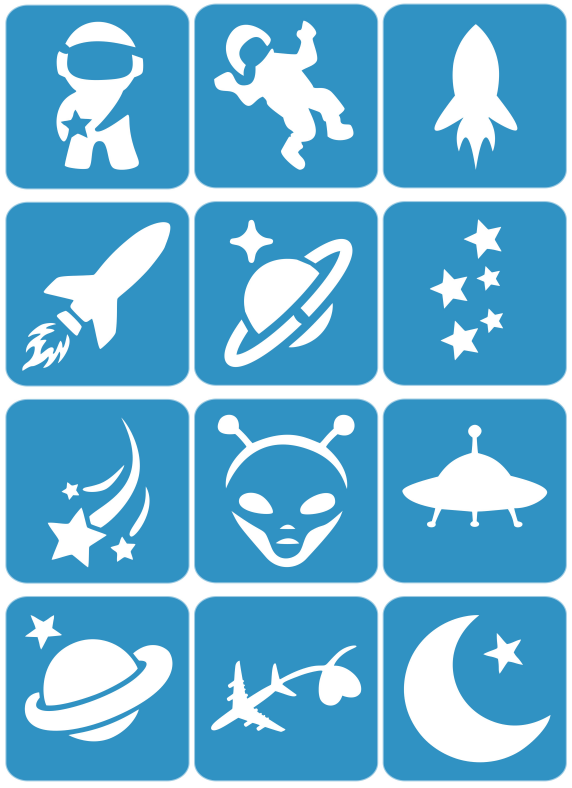 Kosmos - ekspresowe szablony do tatuaży