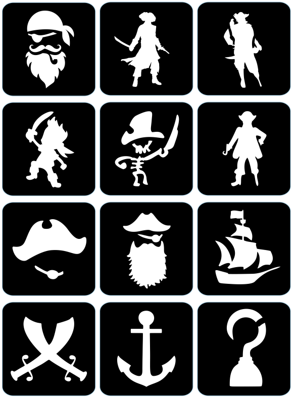 Piraci - ekspresowe szablony do tatuaży