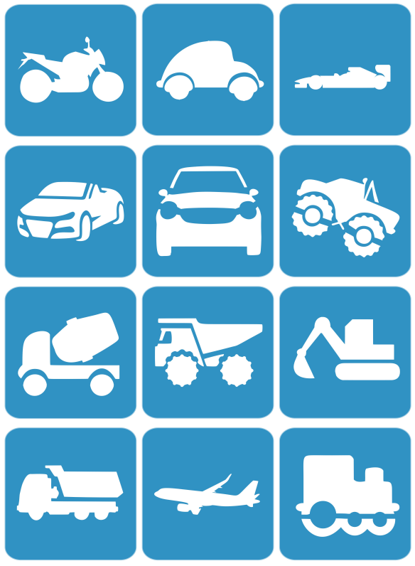 Pojazdy, auta - ekspresowe szablony do tatuaży