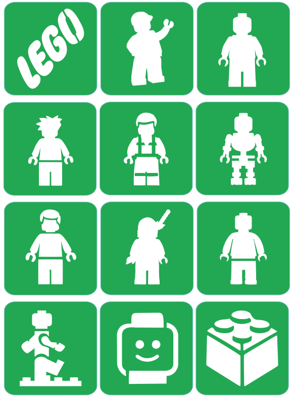 Klocki Lego - ekspresowe szablony do tatuaży