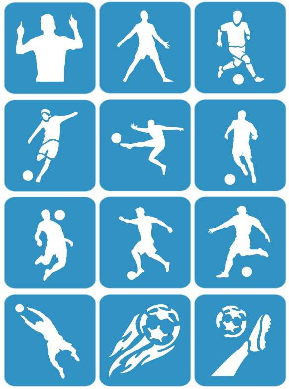 Piłka nożna - ekspresowe szablony do tatuaży