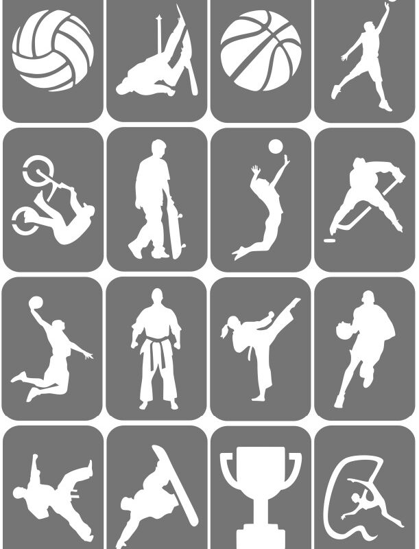 Zestaw szablonów do tatuaży - Sport