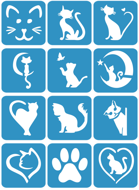 Koty - ekspresowe szablony do tatuaży