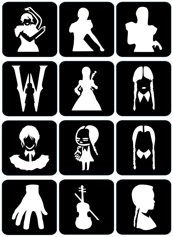 Wednesday - ekspresowe szablony do tatuaży