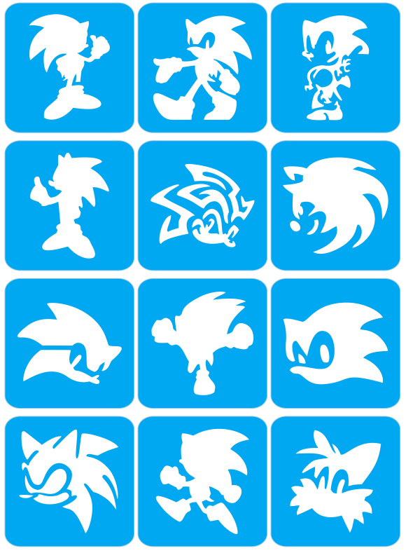 Sonic - ekspresowe szablony do tatuaży