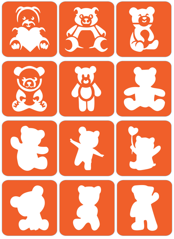 Misie - ekspresowe szablony do tatuaży