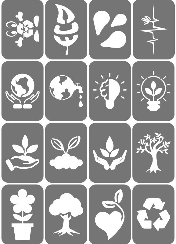 Zestaw szablonów do tatuaży - Ekologiczne