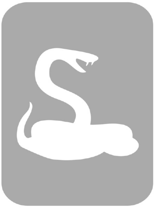 Szablon do tatuażu - Wąż 35L