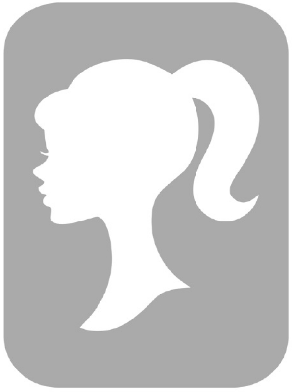 Szablon do tatuażu - Barbie 36A