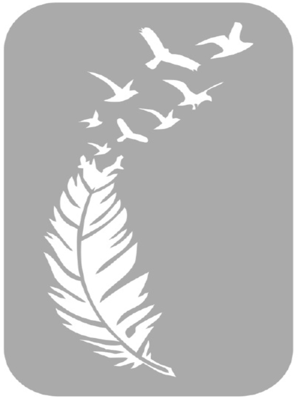 Szablon do tatuażu - Piórka 18A