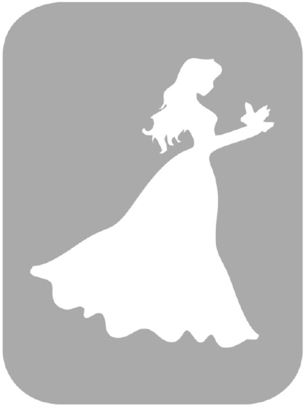 Szablon do tatuażu - Księżniczki 8I