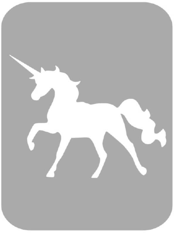 Szablon do tatuażu - Jednorożce 19O