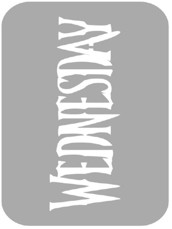 Szablon do tatuażu - Wednesday 33P