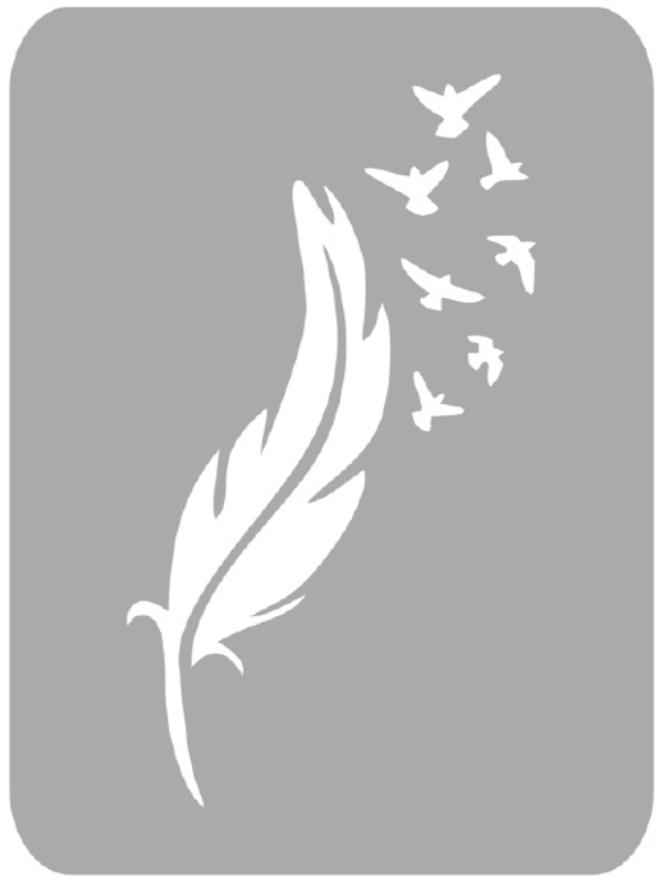 Szablon do tatuażu - Piórka 18E