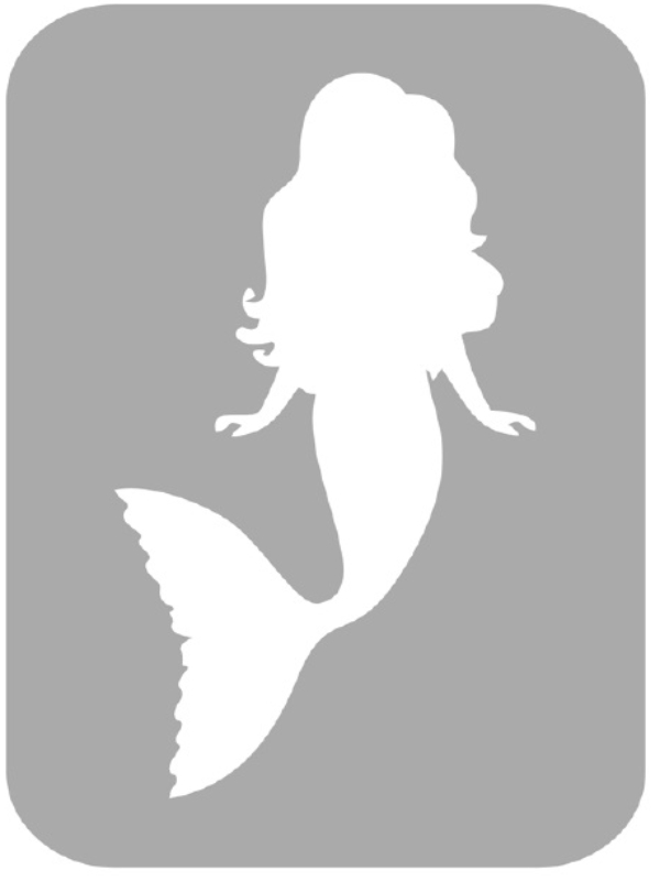 Szablon do tatuażu - syrenka 7N