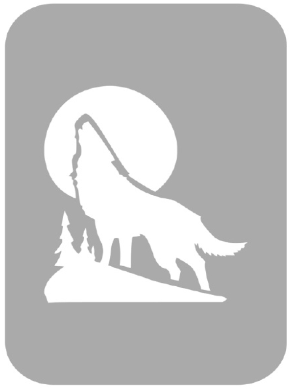 Szablon do tatuażu - Wilki 23N