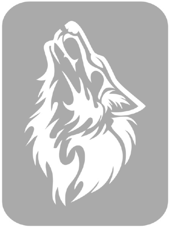 Szablon do tatuażu - Wilki 23F