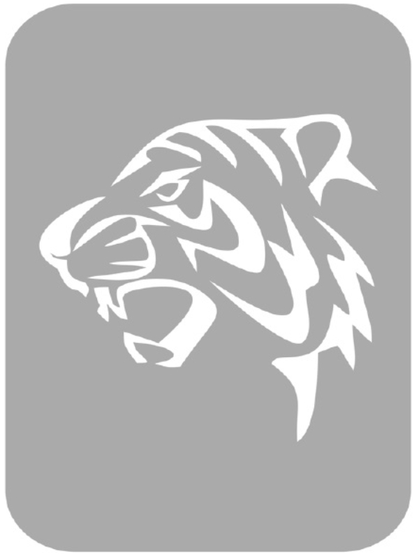 Szablon do tatuażu - Tygrysy 22F