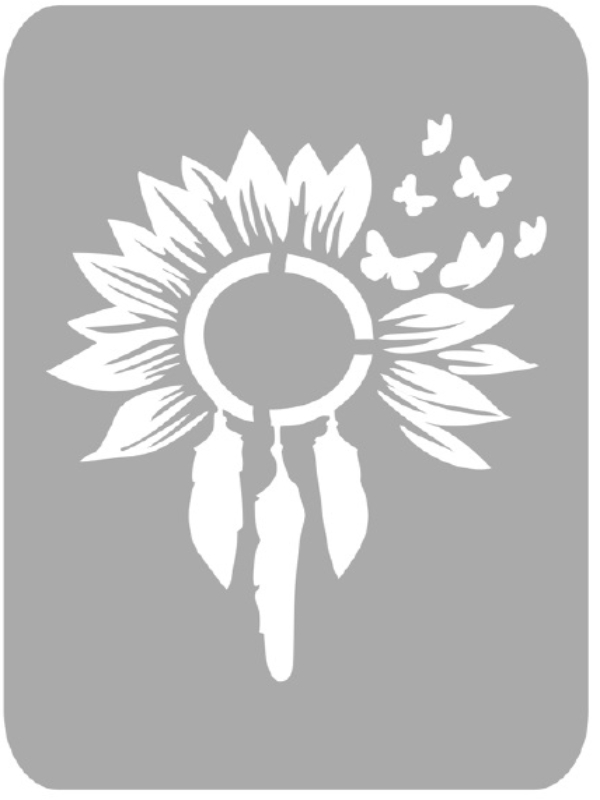 Szablon do tatuażu - Piórka 18D