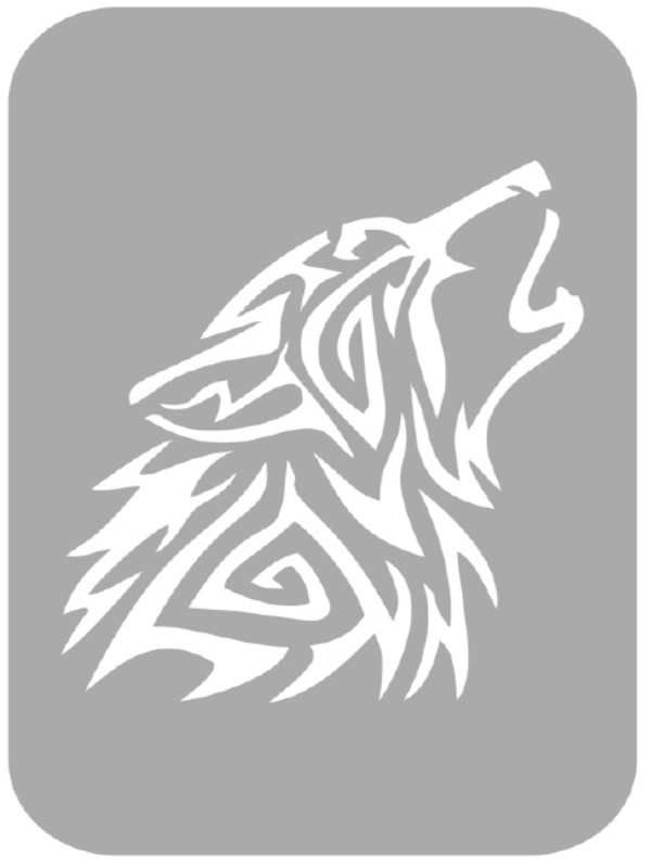 Szablon do tatuażu - Wilki 23D