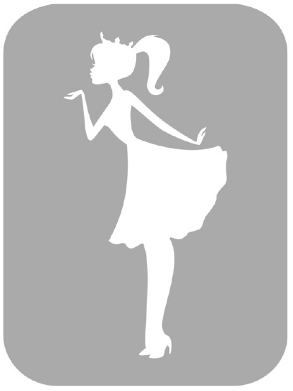 Szablon do tatuażu - Barbie 36B