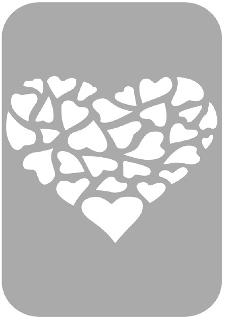 Szablon do tatuażu - Serca 46A