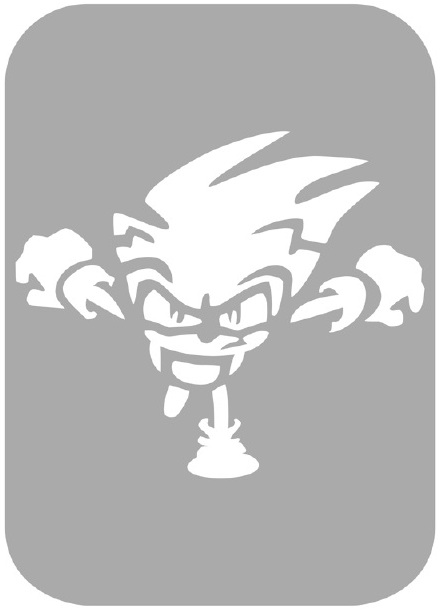 Szablon do tatuażu - Sonic 39B