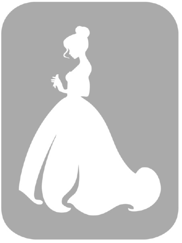 Szablon do tatuażu - Księżniczki 8E