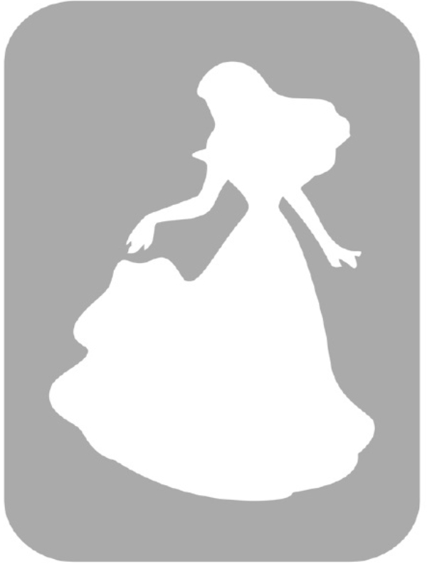 Szablon do tatuażu - Księżniczki 8G