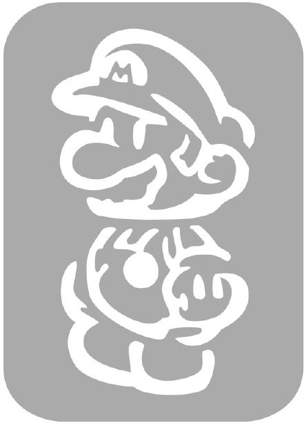 Szablon do tatuażu - Mario 39I