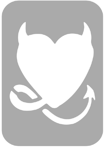 Szablon do tatuażu - Serca 46J