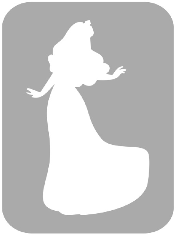 Szablon do tatuażu - Księżniczki 8J