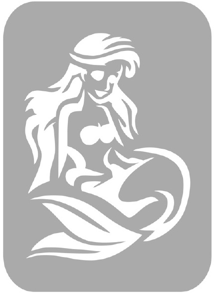 Szablon do tatuażu - syrenka 7K