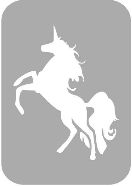 Szablon do tatuażu - Jednorożce 19L