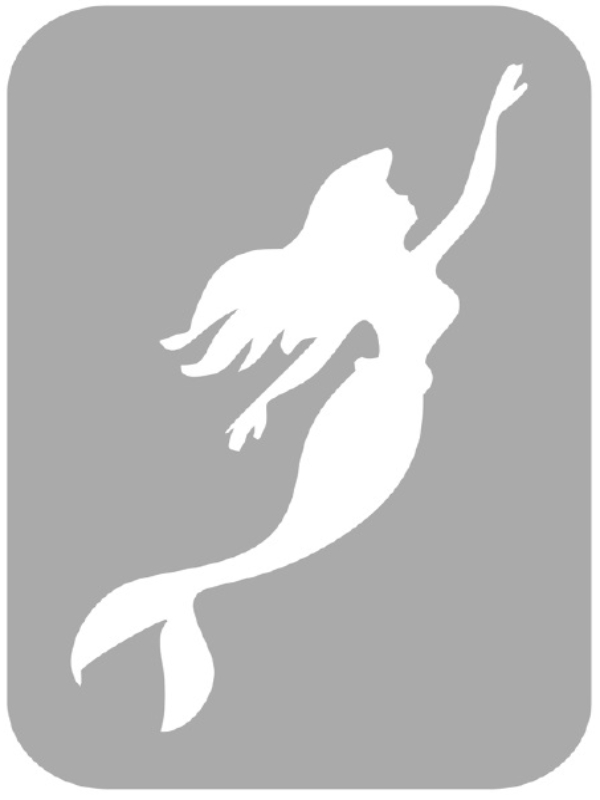 Szablon do tatuażu - syrenka 7O