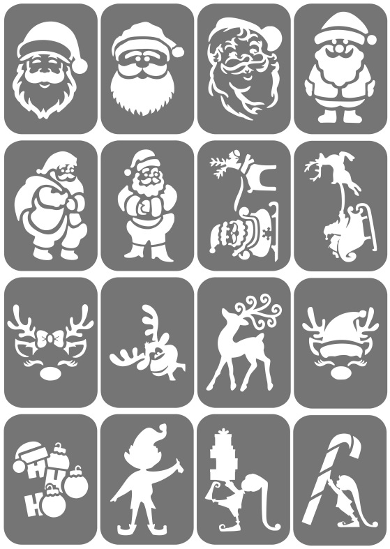 Zestaw szablonów do tatuaży - Mikołaj