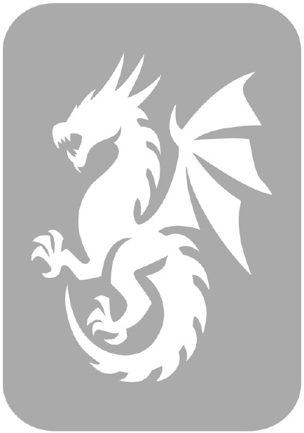 Szablon do tatuażu - Smoki 35D