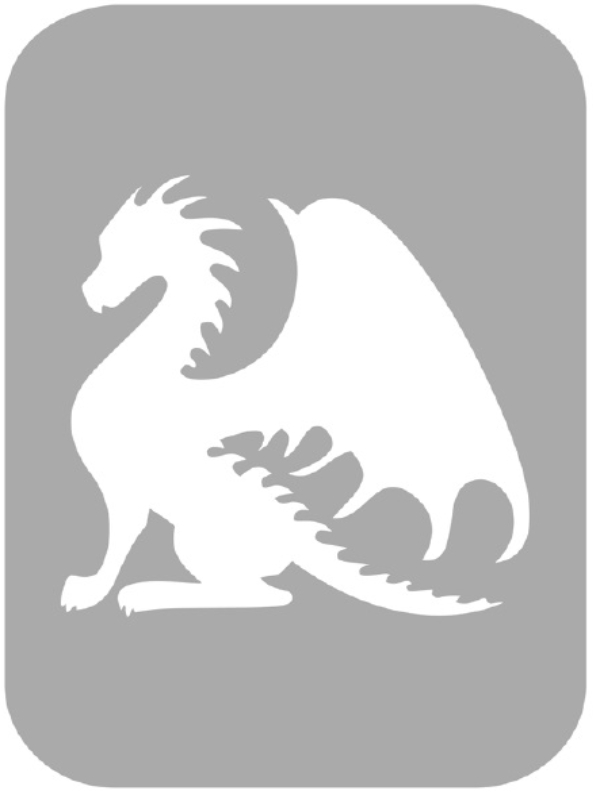 Szablon do tatuażu - Smoki 35H