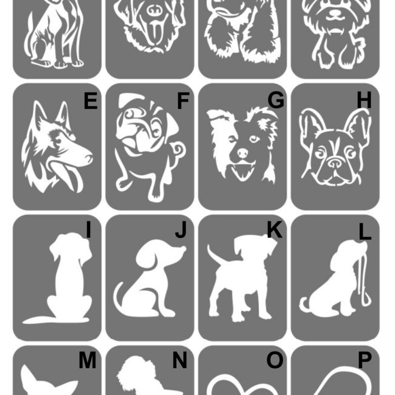 Szablony do tatuaży XL - Psy