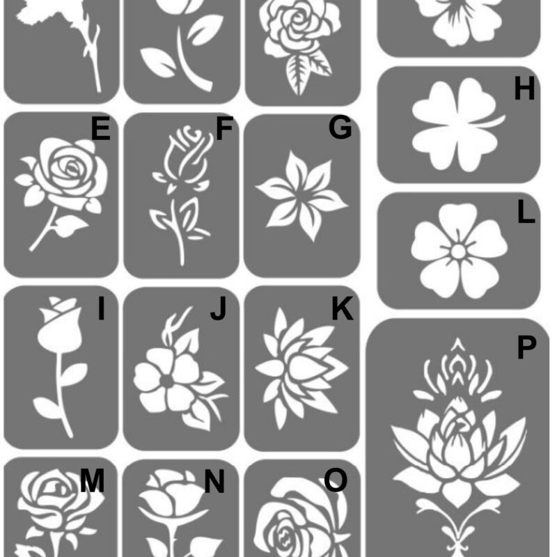 Szablony do tatuaży XL - Kwiaty