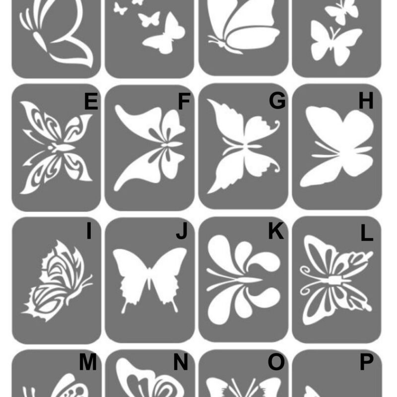Szablony do tatuaży XL - Motyle