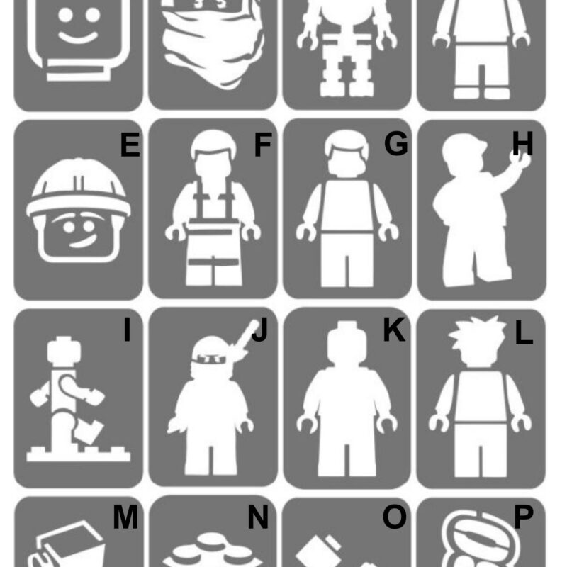 Szablony do tatuaży XL - Klocki LEGO