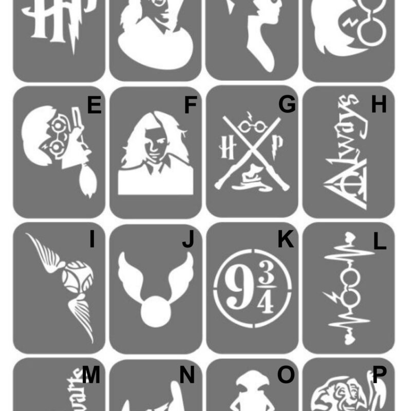 Szablony do tatuaży XL - Harry Potter