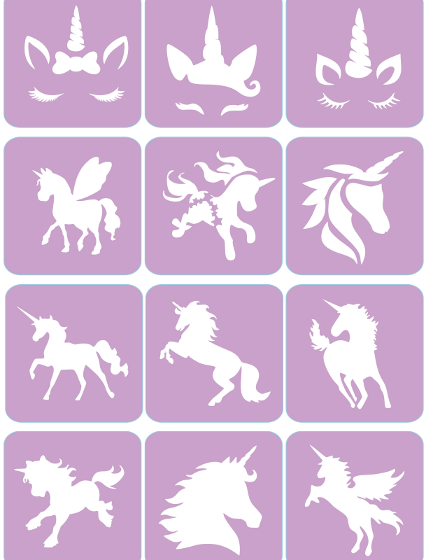 Jednorożce - ekspresowe szablony do tatuaży