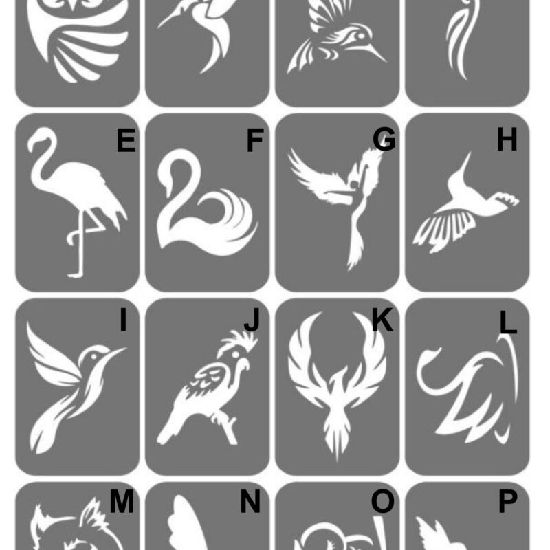 Szablony do tatuaży XL - Ptaki