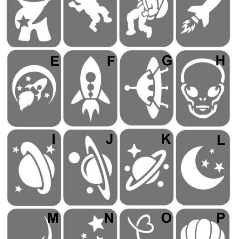 Szablony do tatuaży XL - Kosmos