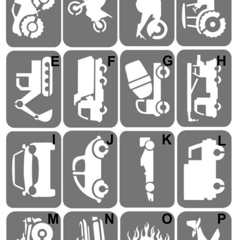 Szablony do tatuaży XL - Pojazdy, motoryzacja