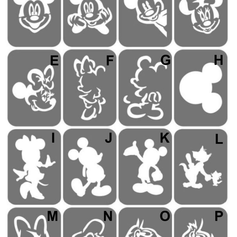 Szablony do tatuaży XL - Myszka Mickey