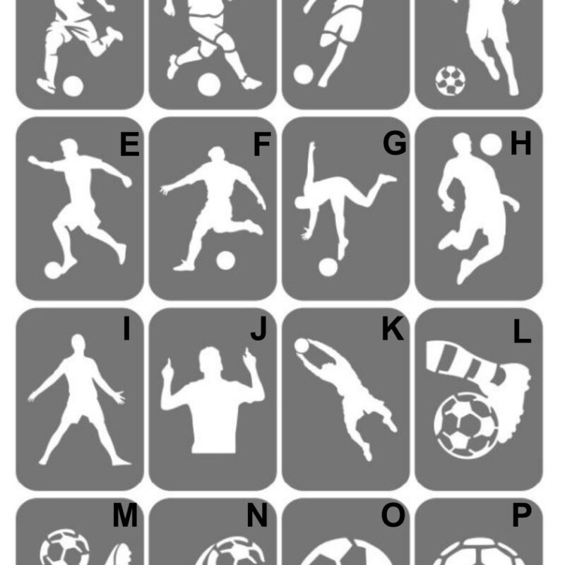 Szablony do tatuaży XL - Piłka nożna