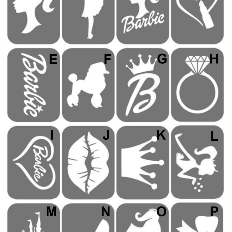 Szablony do tatuaży XL - Barbie